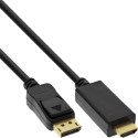 InLine DisplayPort HDMI muundurkaabel, 4K/60Hz, must - 3m