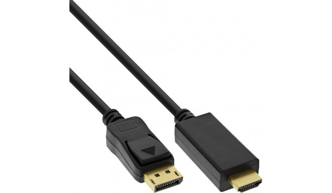 InLine DisplayPort HDMI muundurkaabel, 4K/60Hz, must - 3m