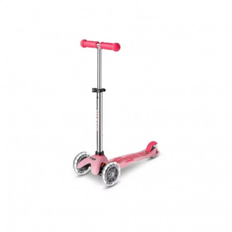 Mini Micro Deluxe Glow LED Plus Frosty Pink scooter