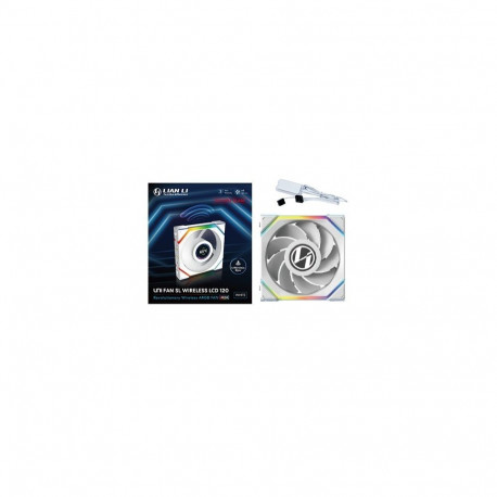 Lian Li UNI FAN SL juhtmevaba LCD 120 reverse blade arvutikorpuse ventilaator 12 cm valge 1 tk