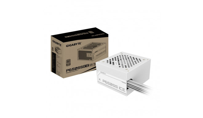 GIGABYTE P650SS ICE Power Supply - PCIe 5.0, 80 PLUS Silver, Fully Modular Design, 120mm Fan, ATX 3.