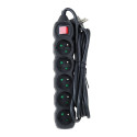 Esperanza ELK215K power extension 3 m 5 AC outlet(s) Indoor Black