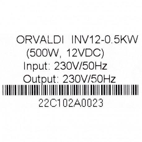 Orvaldi inverter 12-500W liin-interaktiivne 0.5kVA