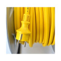 AW pikenduskaabli trummel metallist 50m 3x1.5mm kollane tugevdatud 16A / 3680W / IP44