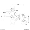 Neomounts WL70-550BL12 monitori/TV seinakinnitus 23-42" - gaasvedru - täisliikuv