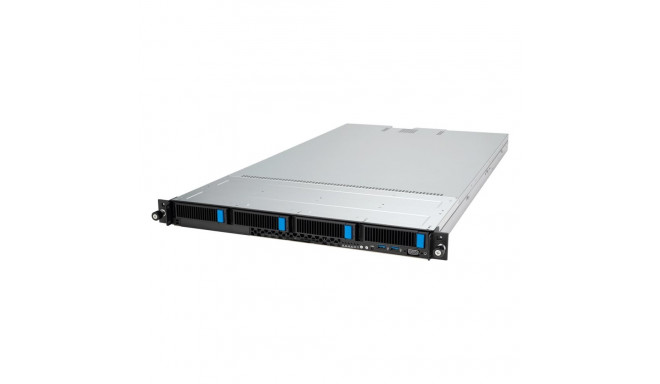 ASUS RS500A-E12-RS4U Socket SP5 1U rack must, hõbedane