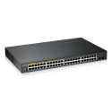 Zyxel GS1900-48HPv2 Hallatav L2 Gigabit Ethernet (10/100/1000) Toite üle Etherneti (PoE) Must