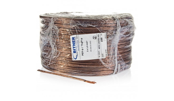 PRZEWÓD GŁOŚNIKOWY BITNER BiTsound PGY-p (TLgY) 2x1mm2 rull 100 m
