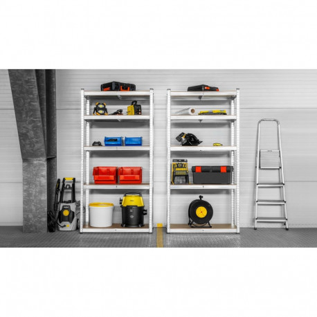 Metal storage rack 180x90x40 silver Rebel