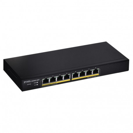 Zyxel GS1900-8HP v3 PoE hallatav L2 gigabit ethernet (10/100/1000) toite üle etherneti (PoE) must