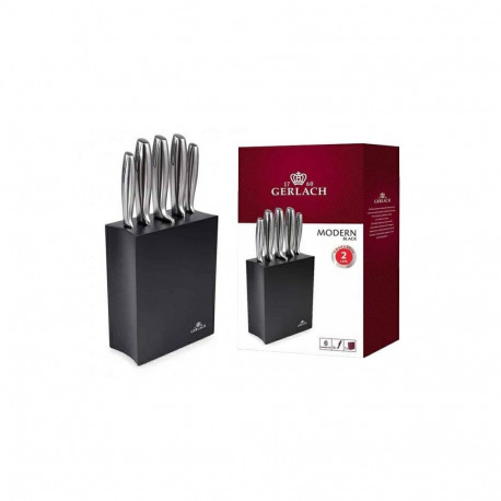 GERLACH.ZESTAW NOŻY W BLOKU  5szt. MODERN CZARNY %%%