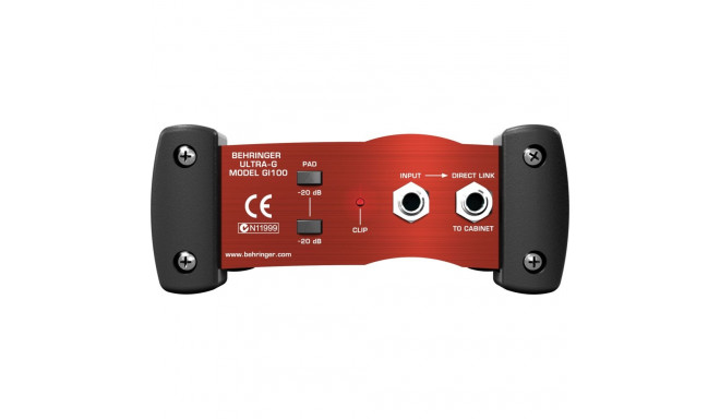 Behringer DI-boks GI100, must, punane