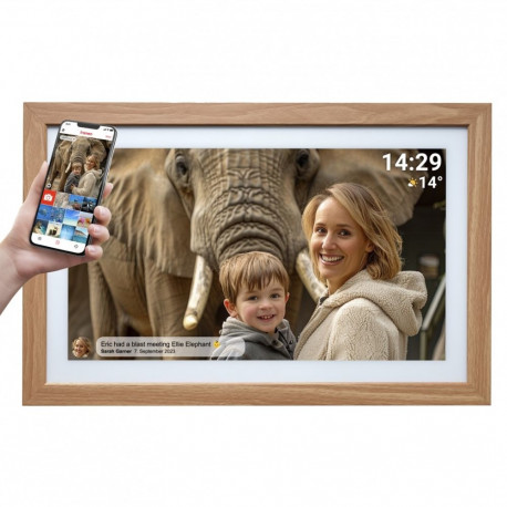 Denver PFF-2162LW digital photo frame Light brown 54.6 cm (21.5") Touchscreen Wi-Fi