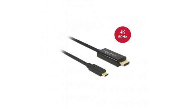 DeLOCK 85290 videokaabli adapter 1 m USB Type-C HDMI must