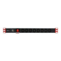 Toitejaotur PDU Rack 1U 230V/10A 8x C13 Kaabel 2m