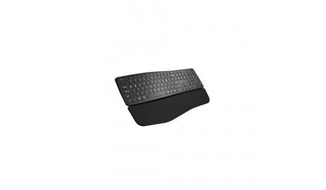 NATEC PORIFERA US JUHTMEVABA BLUETOOTH + 2.4GHZ X-KÄÄRMEHHANISMIGA KLAVIATUUR TAUSTVALGUSTUSEGA ERGO