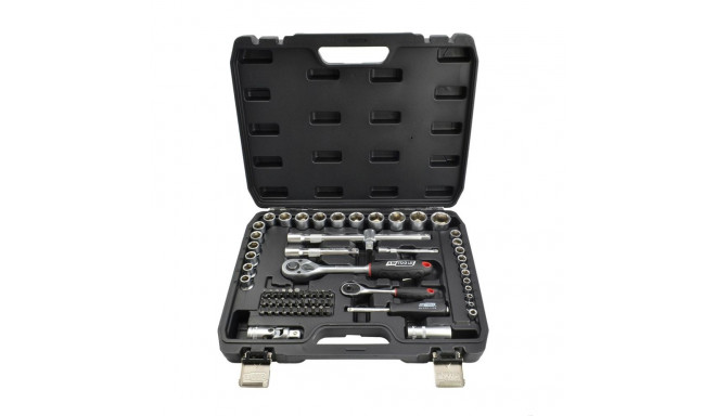 AWTOOLS must mutrivõtmete komplekt 72el 1/2" / 1/4" Black Line