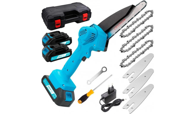 Extralink TM-107 mini elektriline kettsaag 6 tolli, 1.5 Ah aku