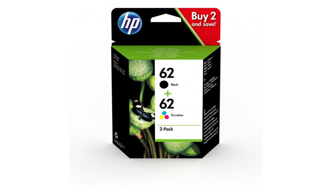 HP 62 2 tk must värv kolmene tindikassett