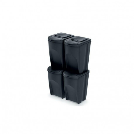 Keden prügikast SORTIBOX 35L 4-osaline komplekt, kivihall