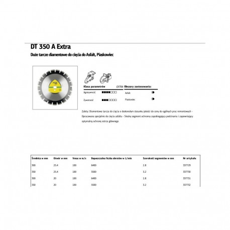 K.DIAL DIAM. SEG.350x3,2x25,4 ASPHALT DT350A