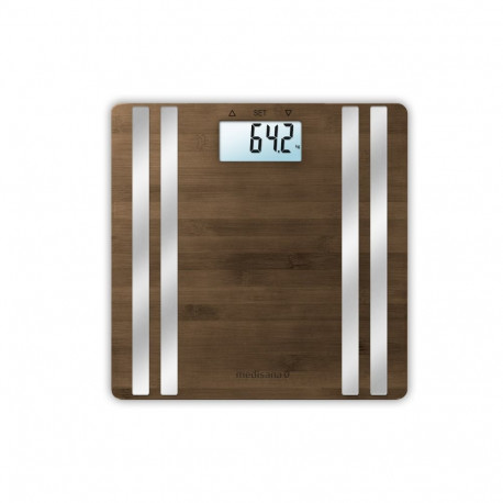 Medisana BS 552 Rectangle Bamboo, Silver Electronic personal scale
