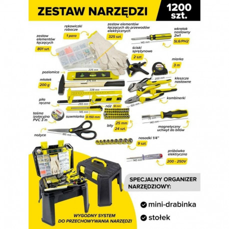 ZESTAW UNIWERSALNY 1200el. 1/4" 6-KĄT....  /WMC