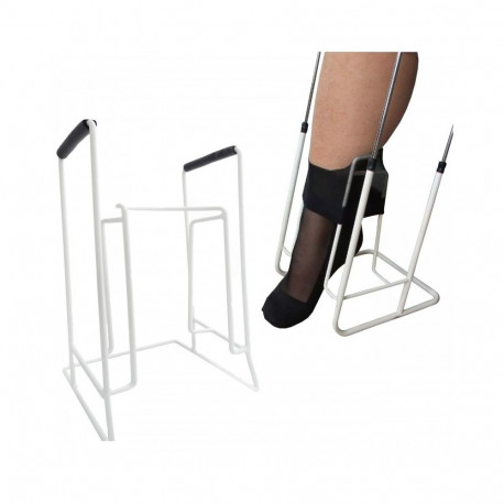 Instrument for putting on compression stockings and tights