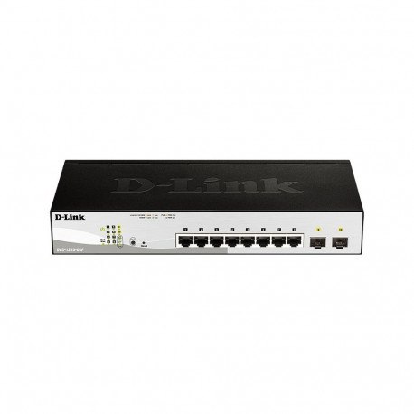 D-Link DGS-1210-08P Managed L2 Gigabit Ethernet (10/100/1000) Power over Ethernet (PoE) Black