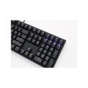 Ducky One 2 White LED keyboard Universal USB German Black, White
