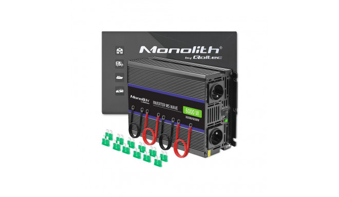 Qoltec Monolith 6000 MS Wave pingemuundur | 12V to 230V | 3000/6000W | USB