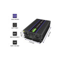 Qoltec Monolith 6000 MS Wave Voltage Converter | 12V to 230V | 3000/6000W | USB