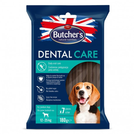 BUTCHER'S Dental Care hambasnäkk keskmist kasvu koertele 180g