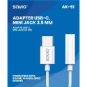 USB Type 3.1 C (M) – Jack 3.5mm (F) heliaadapter Valge SAVIO AK-51