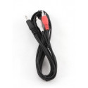 Gembird 2.5m, 3.5mm/2xRCA, M/M heli kaabel Must, Punane, Valge