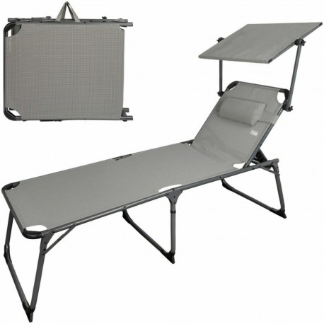 Hammock Aktive Grey Aluminium textilene Textilene 193 x 67 x 48 cm