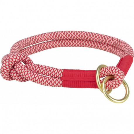 Koera koolituskaelarihmad Trixie Soft Rope Punane Kreemikas L/XL 55 cm