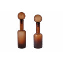 Vase Home ESPRIT Brown Crystal Modern 12,5 X 12,5 X 50,5 cm Vase Home ESPRIT Brown Crystal Modern 12,5 X 12,5 X 50,5 cm