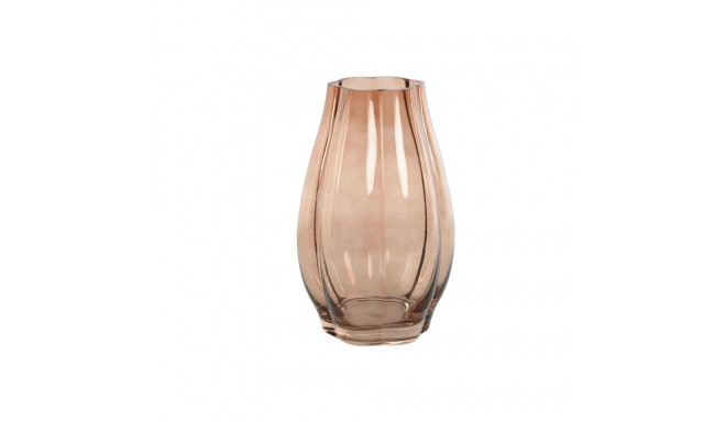 Vase Home ESPRIT Amber Crystal Modern 16 x 16 x 26 cm