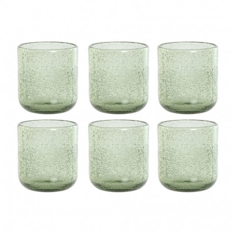Glāžu komplekts Home ESPRIT Zaļš Stikls 320 ml (6 gb.)