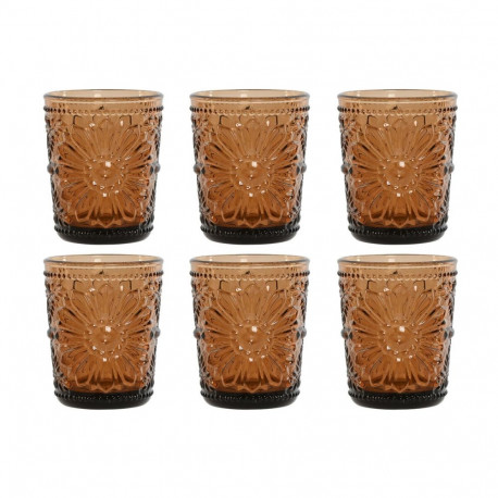 Klaaside komplekt Home ESPRIT Merevaik Kristall (6 Ühikut)