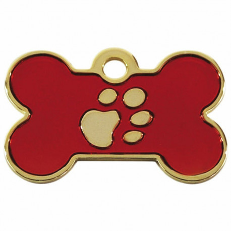 Identification plate for collar Imarc Bone Red Golden