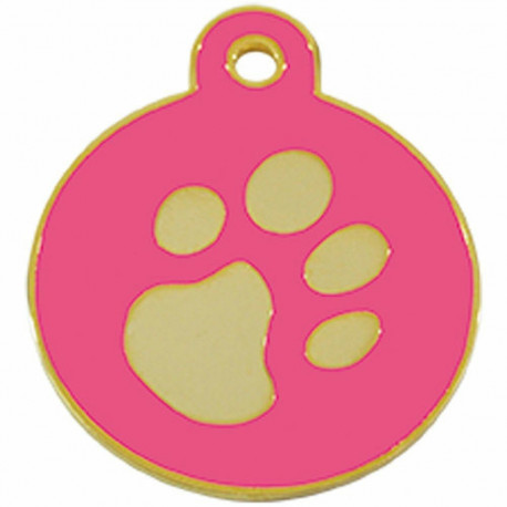 Identification plate for collar Imarc Circle Pink Golden