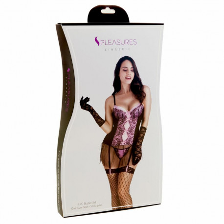Korsett S Pleasures Must/Roosa (Üks suurus)