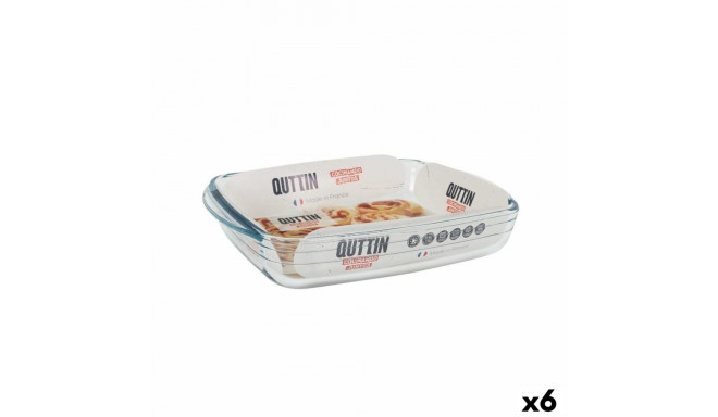 Oven Dish Quttin   Glass Rectangular 1,9 L 28 x 19,9 x 5 cm (6 Units)