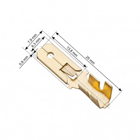 43-101# isoleerimata lame isaskonnektor 6,3/0,8 _ 100 tk