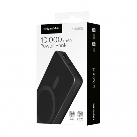 POWERBANK indukcyjny Kruger&Matz 10000 mAh magnetiline must