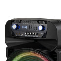 Aktywna kolumna głośnikowa (z 2 mikrofonami bezprzewodowymi UHF, SD, Bluetooth, FM, USB, LED) 60 Wat