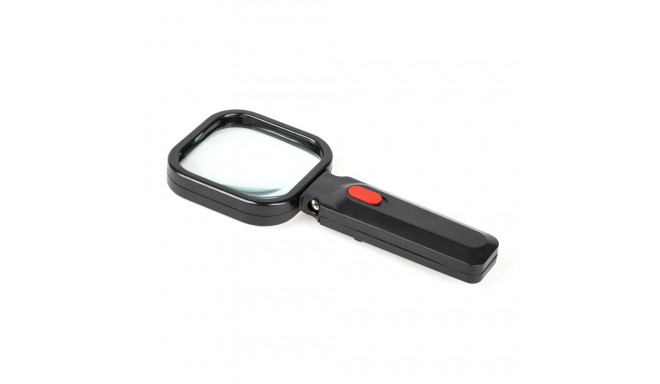 Lupa käsitsi valgustusega 80x80mm/3D 4xLED(LR-2)/312072/