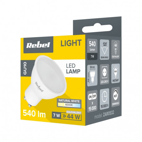 Rebel LED-lamp GU10 7W 4000K 230V